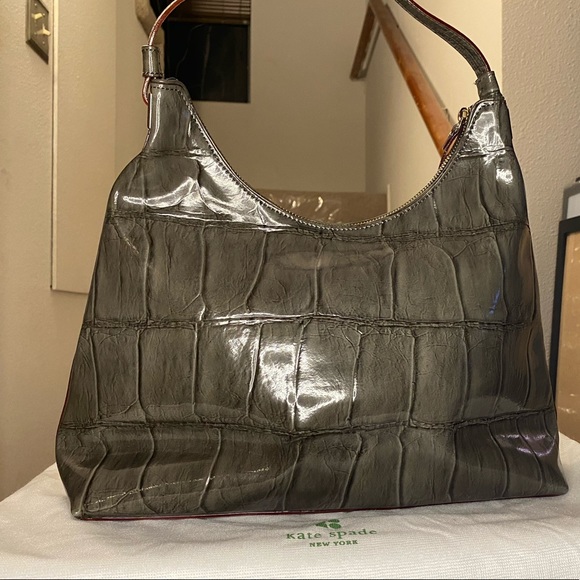 kate spade grey patent leather shoulder bag - Picture 2 of 4